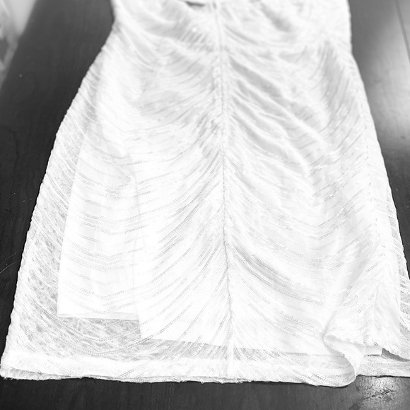 ODIZLI Spaghetti Straps Sparkly Sequins A Line Mini Dress Above Knee Length - Picture 16 of 16